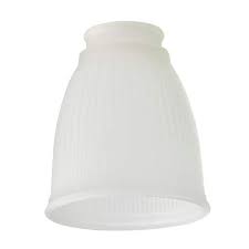 Frosted Pleated Glass Bell Shade For