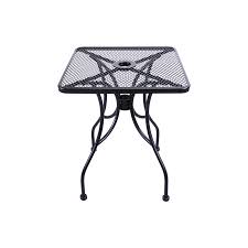 Wrought Iron Black Mesh Table 24