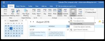 outlook calendar integration support