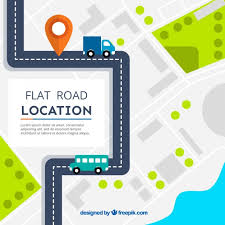 Flat Road Map With Vehicles Vector Free Download