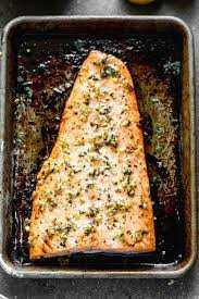 Oven Baked Salmon Fillet With Skin gambar png