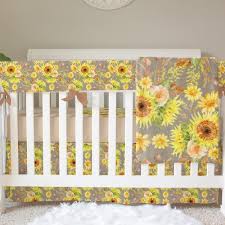 baby girl crib bedding sunflower