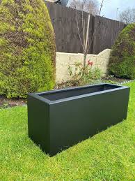 Black Large Aluminium Garden Planter