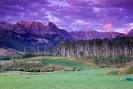 Sunset over the San Juan Mountains at the Telluride Golf Club ...