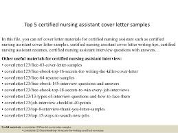 Top 5 Certified Nursing Assistant Cover Letter Samples