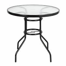 Patio Round Tempered Glass Top Dining