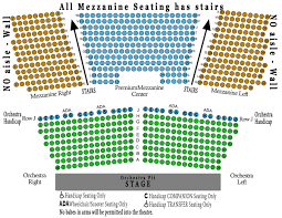 theatre seating chart for the tka