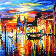 Colorful Venice Painting Daniel Wall