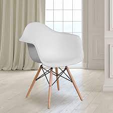 Wooden chair legged wooden chairs french style dining room wooden color leg chair velvet fabric dining chair. Amazon Com Flash Furniture Alonza Series White Plastic Chair With Wooden Legs Chairs