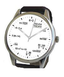 Math Dial Large Watch Shows Math