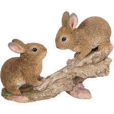 Climbing Baby Rabbits Garden Ornament