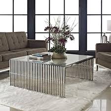 Gridiron Stainless Steel Coffee Table