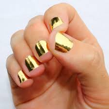 Solid Gold Heat Activated Nail Wraps