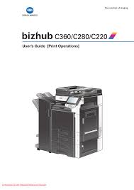 The following steps are for windows 7.the different versions may have the different settings. Konica Minolta Bizhub C220 Printers User Guide Manual Pdf Manualzz