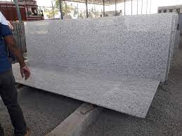 polished jasmine white granite slab