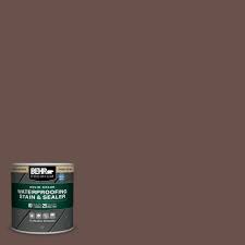 Behr Premium 8 Oz Sc 111 Wood Chip Solid Color Waterproofing Exterior Wood Stain And Sealer Sample