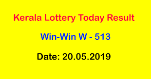 Kerala Lottery Result 20 05 2019 Win Win W 513 Results