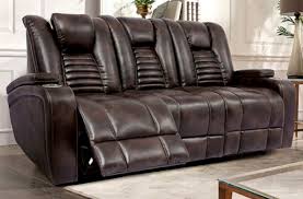 abrielle dark brown power recliner sofa