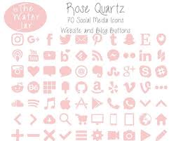 Callander pink aesthetic app icon. Pink Social Media Icons In Rose Quartz Finish Pink Rose Etsy