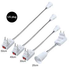 E27 White Led Light Bulb Lamp Holder Flexible Extension Adapter Socket Converter Ebay