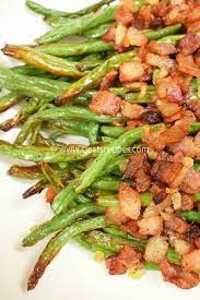roasted green beans with bacon super