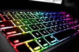 Rainbow Backlighting And I Thought My Laptop S Keyboard Was Cool Just Because It Was Backlit Now I Wanna Rain Macbook Pro Keyboard Macbook Keyboard Keyboard