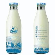 Single Colour Printing Milk Bottles