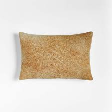 Tan Cowhide Decorative Throw Pillow