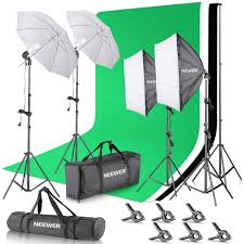 Neewer Photo Studio Photography Lighting Kit 6 5 10 Feet 2 3 Meters Background Stand Support System 800w 5500k Umbrellas Softbox Continuous Lighting Kit For Portrait Product And Video Shooting Us Neewer Photographic Equipment