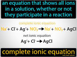 Complete Ionic Equation Easy Science
