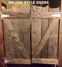 Rustic Wooden Saloon Doors Unstained