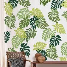 Leaf Pattern Design Diy Reusable Wall