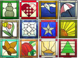 Stained Glass Seasonal Quilt Blocks