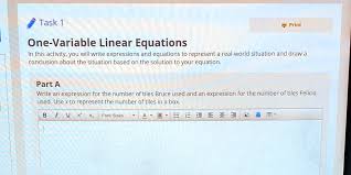 Variable Linear Equations