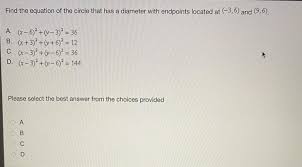 Find The Equation Of The Circle That
