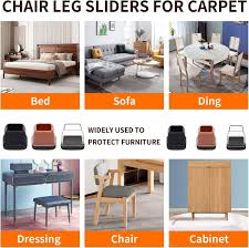 24 pcs chair leg sliders for carpet