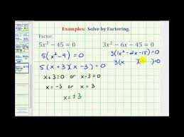 Ex Factor And Solve Quadratic Equation