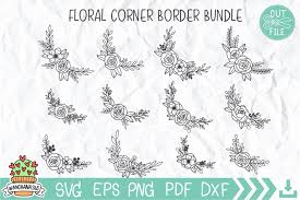 flower border svg fl corner svg