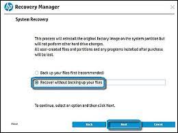 Using windows recovery environment to factory reset your hp laptop. Hp Pcs Durchfuhren Einer Systemwiederherstellung Windows 10 Hp Kundensupport