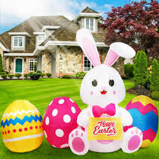 6ft easter bunny inflatables with eggs
