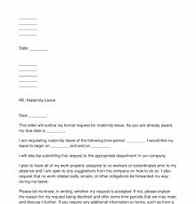 letter requesting maternity leave