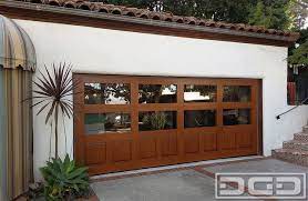 Wood Glass Eclectic Garage Door In