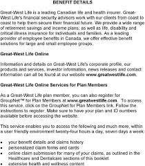 Great western's financial strength originates from a dedication to the funeral profession. Benefit Details Great West Life Online Pdf Free Download