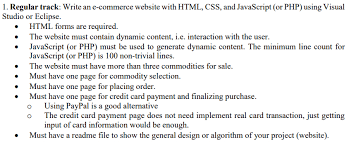 write an e commerce with