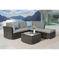 Rattan Wicker Outdoor Sofa Set