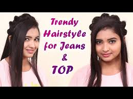 During the early 1950s, designers in the decolonised third world sought to create an identity distinct from european fashion. Trendy For Western Wear Simple And Cute Hairstyle For Open Hair Hairstyle For Jeans Top Youtube