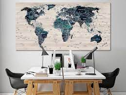 World Map Canvas World Map Decor Large