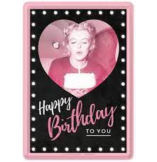 If you have good quality pics of marilyn monroe, you can add them to forum. Marilyn Monroe Happy Birthday To You Metal Postcard Fiftiesstore Com