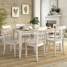 lexington large wood dining set with 6