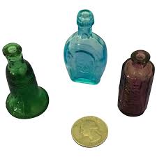 3 vintage small glass bottles nina s
